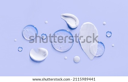 cosmetic smears cream texture on pastel background	