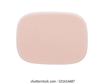 Cosmetic sponges on white background