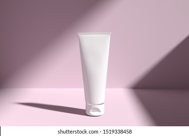 Cosmetics packaging mockup skincare light cookie template 3d rendering