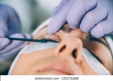 Cosmetologist Doing Lash Lifting