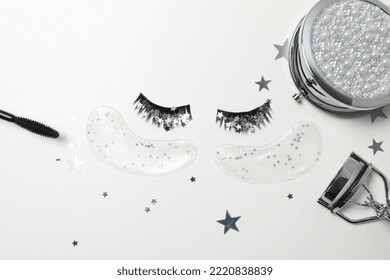 Сoncept Of Cosmetology Tools And Beauty Treatment, False Eyelashes