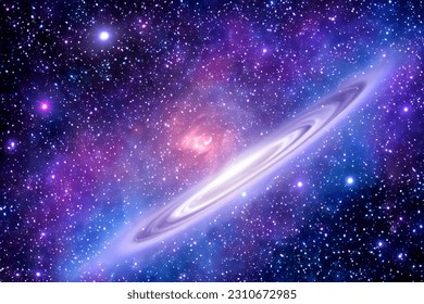 Cosmic Background With Galaxy and stars universe deep