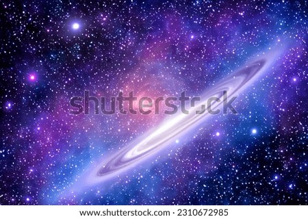 Cosmic Background With Galaxy and stars universe deep