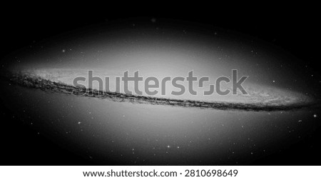 Cosmic Dust Cloud Texture in Grayscale Space Photography with Star Field
