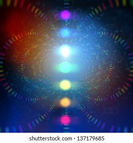 Cosmic Energy Abstract Background With Rainbow Corcles