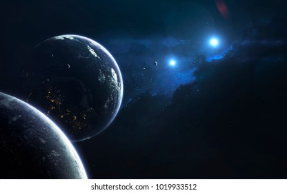 Cosmic Landscape, Beautiful Science Fiction Wallpaper With Endless Deep Space. Elements Of This Image Furnished By NASA