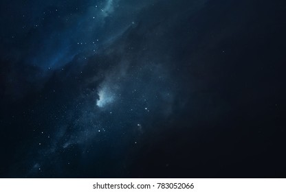 Cosmic landscape, beautiful science fiction wallpaper with endless deep space. Elements of this image furnished by NASA - Shutterstock ID 783052066