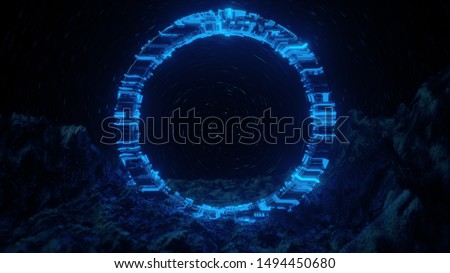 Cosmic landscape and circuit ring sci fi