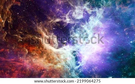 Cosmic Tarantula  abstraction space background for design. Deep Space with Cosmic Clouds Stars and Planets background - panorama of dark outer space . Elements of this image furnished by NASA