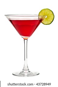Cosmopolitan Cocktail Drink Isolated On White Background