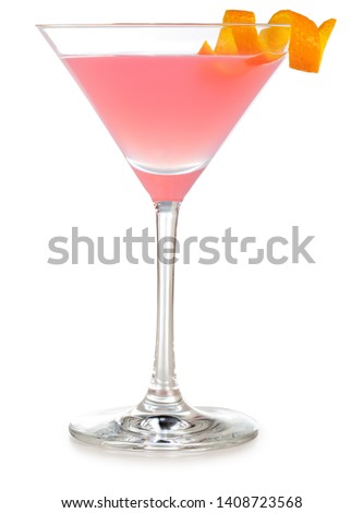 cosmopolitan cocktail isolated on white background