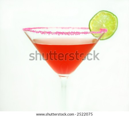 Cosmopolitan cocktail with lime