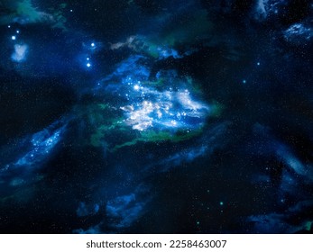 Cosmos background. Colorful space with nebulae. Phenomena of the universe. Beautiful stardust with clusters of stars. - Shutterstock ID 2258463007