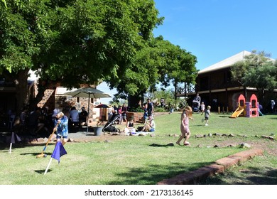 COSSACK, WA - JUNE 05 2022: Australian People Having Fun In Cossack Town Pilbara Region, Western Australia.