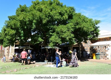 COSSACK, WA - JUNE 05 2022: Australian People Having Fun In Cossack Town Pilbara Region, Western Australia.