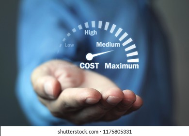 Cost Control Speedometer. Cost Management