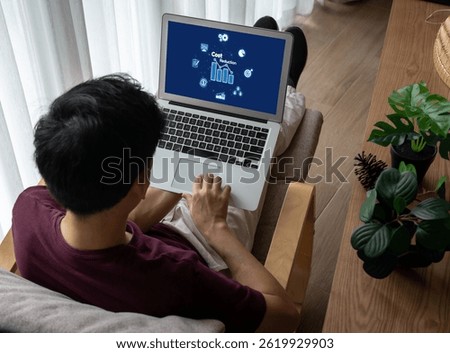 Cost reduction, cost saving concept shown on computer screen brisk, corporate business efficiently save cost and company resources by reduction of unnecessary expenses