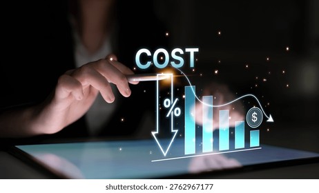 Cost reduction and cost saving through digital transformation, business cost optimization, operational cost reduction, financial saving, and resource efficiency strategies for business success. Spline