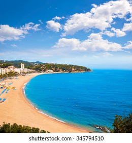 Costa Brava Beach Lloret De Mar In Catalonia At Spain