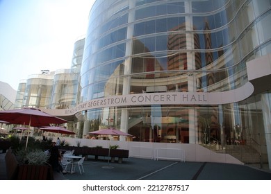 Costa Mesa, California - USA - October 3, 2022: Segerstrom Concert Hall. A Large Modern Art Venue For Concerts, Plays Entertainment And More In Costa Mesa California. 