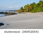 Costa Rica Playa Montezuma Pristine Beach and Jungle at Daybreak