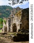Costa Rica Valle de Orosi Ujarras Church Ruins Stone Foundations and walls