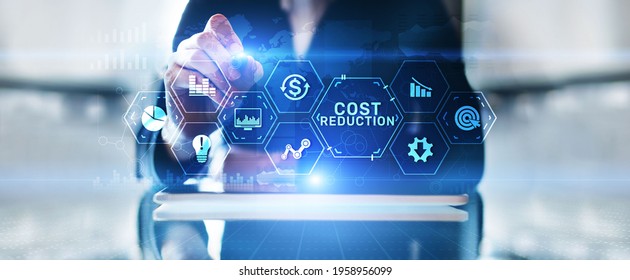 Costs reduction business finance optimisation strategy economy saving.