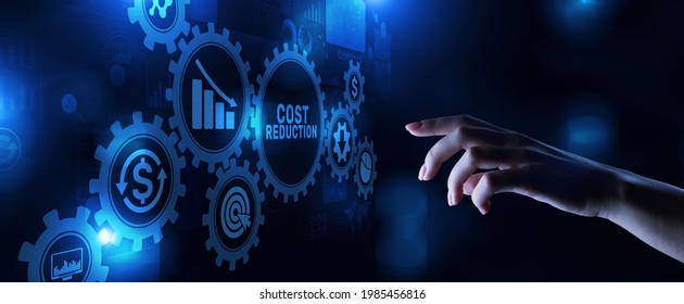 Costs reduction business finance optimisation strategy economy saving.