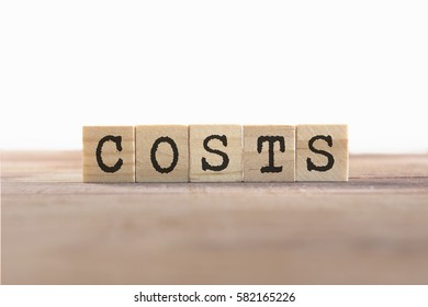 Costs Word Written Wooden Cube Stock Photo 582165226 | Shutterstock