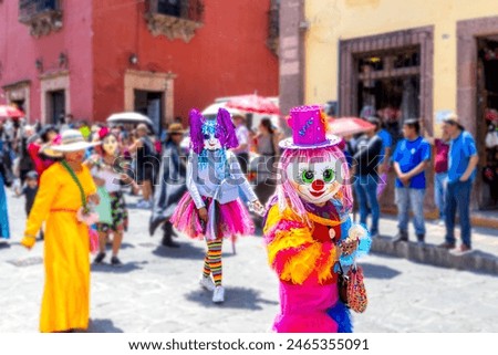 Costumes for the celebration of San Pascual Baylon in San Miguel de Allende in the state of Guanajuato, Mexico.