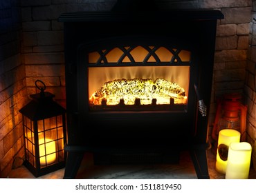 Electric Fireplace Images Stock Photos Vectors Shutterstock