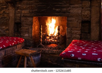 Cosy Fireplace On A Winter's Night