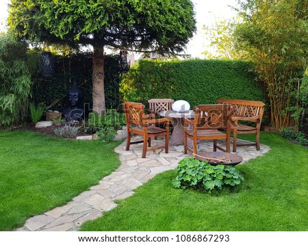 Cosy sitting area in the garden