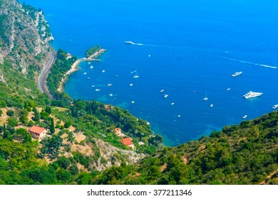 Cote Dazur, Mediterranean Coast Of South France - Panoramic View