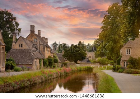 Cotswold village of Lower Slaughter, Gloucestershire, England Stock photo © 