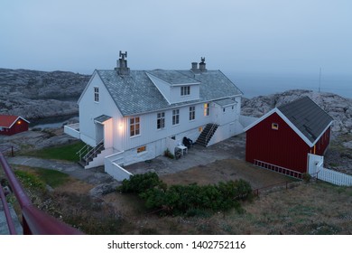 Cottage belonging to the Lindesnes lighthouse at the southernmost tip of Norway