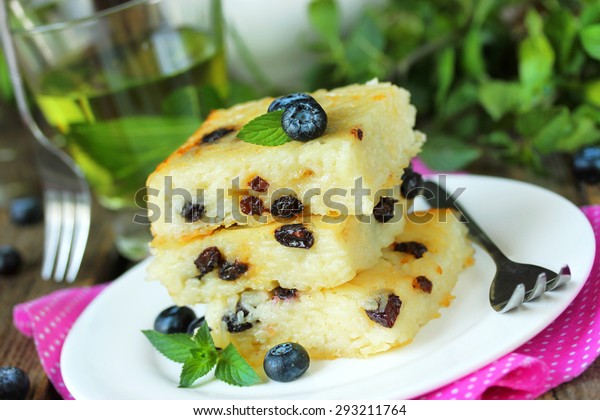 Cottage Cheese Casserole Pasta Raisins Stock Photo Edit Now