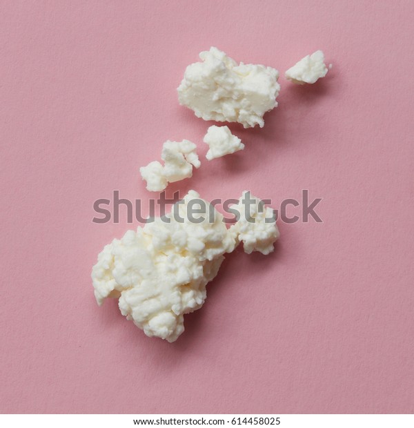 Cottage Cheese Over Pink Stock Photo Edit Now 614458025