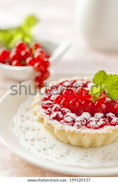 Cottage Cheese Tart Red Currant Icing Stock Photo Edit Now 199320137
