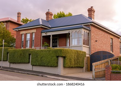 Cottage On Street In Hobart, Tasmania