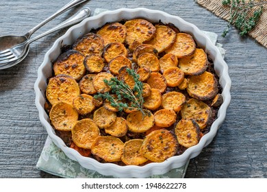 Cottage Pie With Sweet Potato Medallions Topping