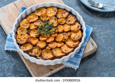 Cottage Pie With Sweet Potato Medallions Topping