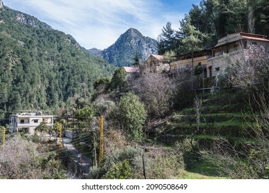 Cottages In Jabal Moussa Nature Reserve In Lebanon Next To Trail To Chouwan Lake