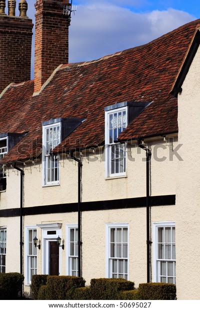 Cottages Stratford Upon Avon Warwickshire Midlands Stock Photo