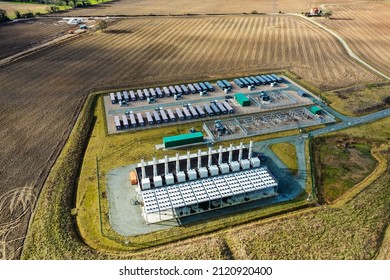 COTTINGHAM, UK, February 09, 2022 Creyke Beck Gas Power Plant And 49.99 MW Battery Storage Facility