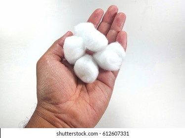 Cotton Ball In A Palm