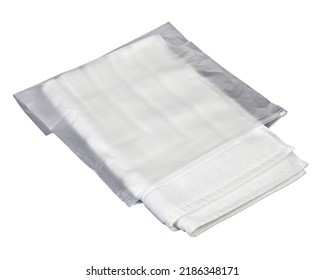 Cotton Bath Mat Isolated On White Background.