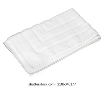 Cotton Bath Mat Isolated On White Background.