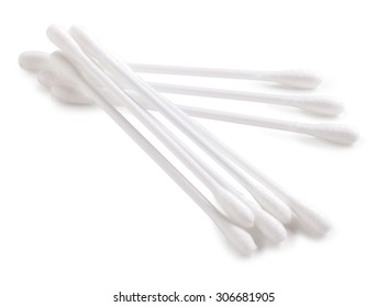 Cotton Buds Isolated On White Background.