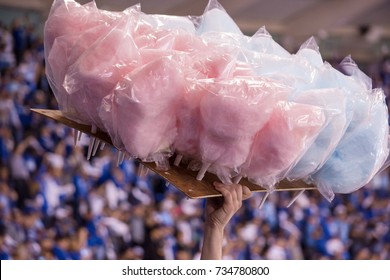 cotton candy at baseball game